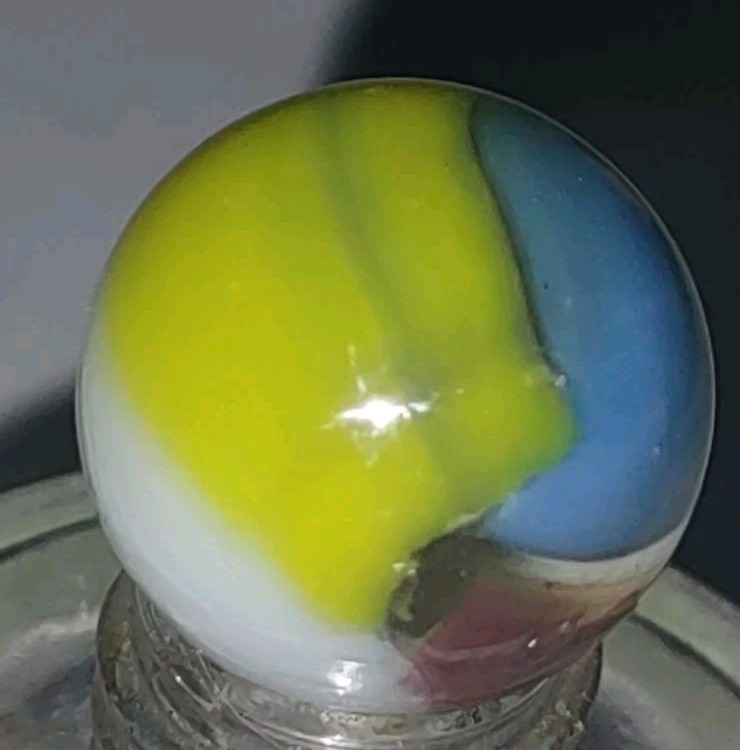 X36 – Vintage Vitro Tri-Lite Tigers Eye Marble – 🇺🇲🇺🇲U.S.A.🇺🇲🇺🇲 .61″
