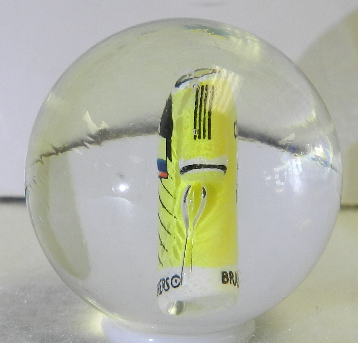 #18106m Colombia Winners Soccer Football Jersey Sulphide Marble 1.35 Inches