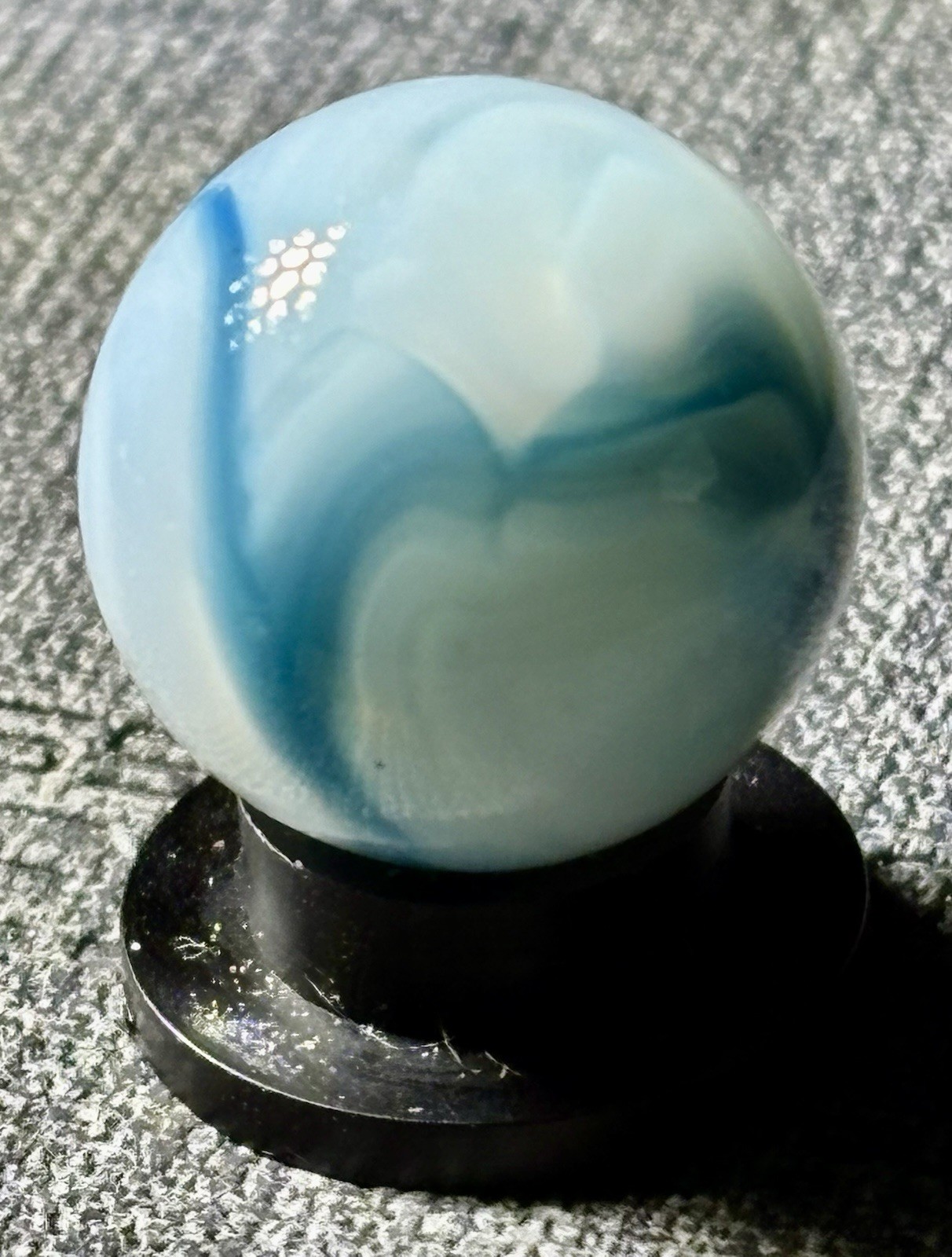 VTG Alley Agate Company Swirl Glass Marble .61” MINT