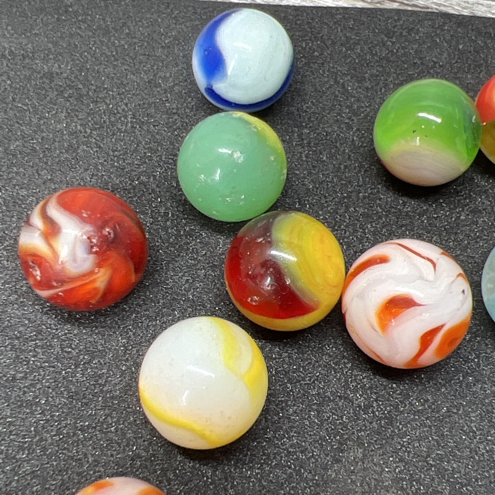 Vintage Akro Agate Peltier Christensen Glass Swirl Marble (20 Lot) Nice!
