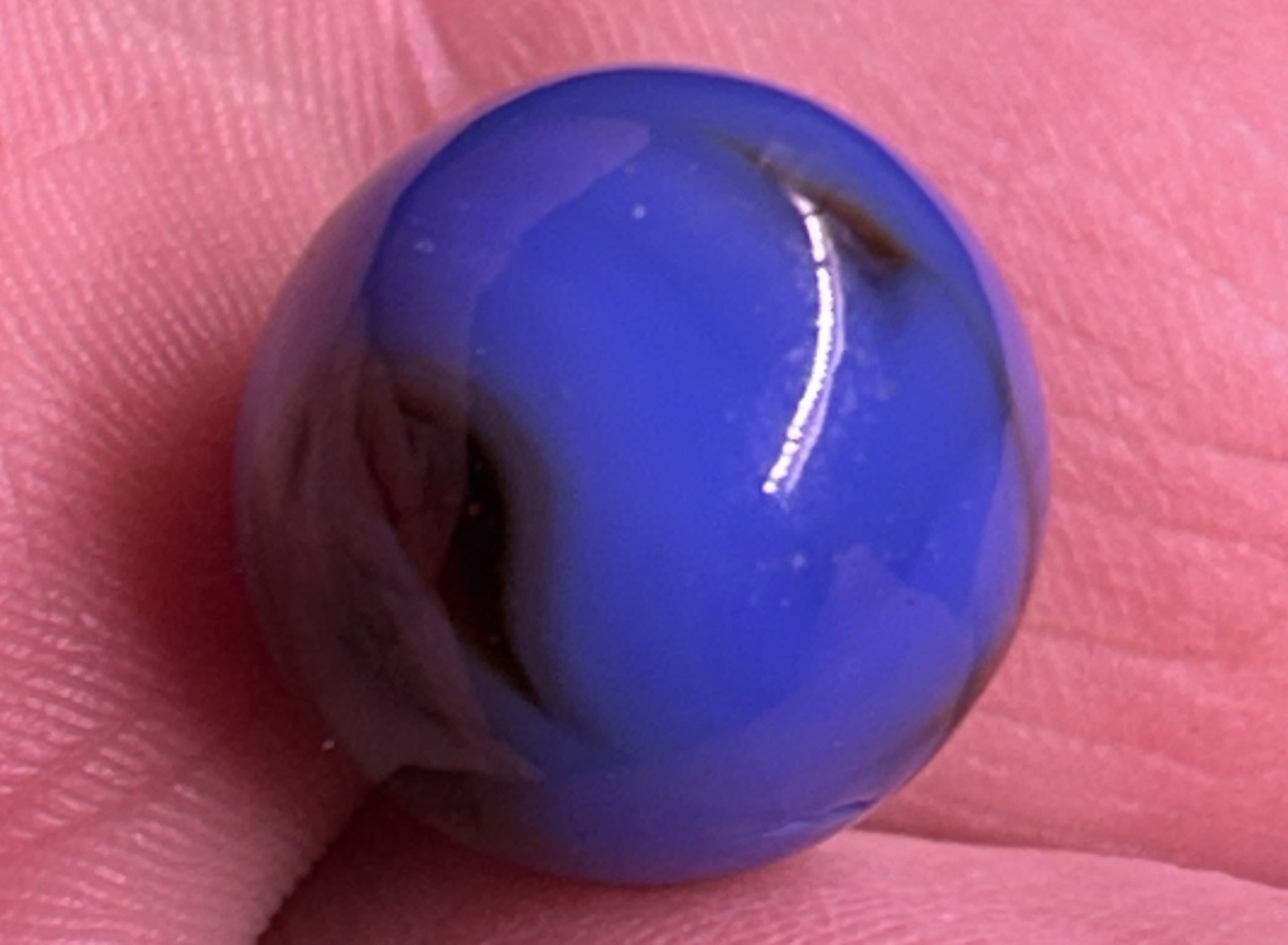 Vintage Akro Agate Or Peltier Glass 0.60” Swirl Marble Near Mint!