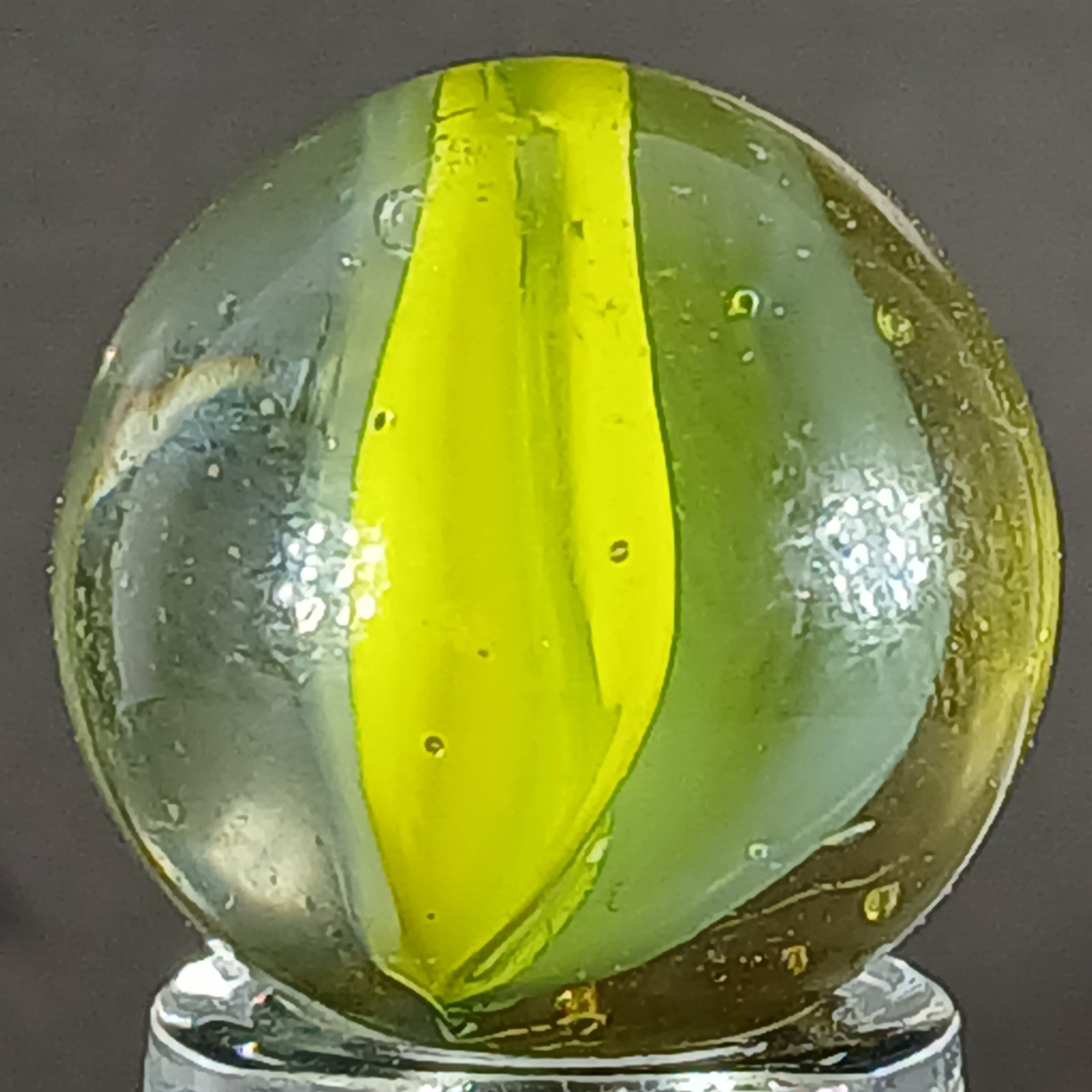 Vintage Tri-Color Hybrid Cat’s Eye Marble .59 Inches Near-Mint Condition
