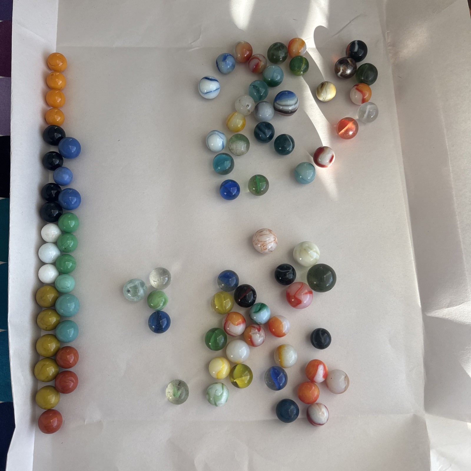 Vintage Marble Lot of 85 Mixed, Collectible Glass Marbles – a few glow