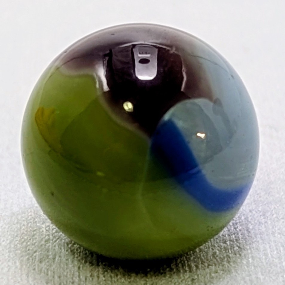 Vintage Vitro Agate Tri-Lite Patch Marble 5/8″ Wet Mint Pre-War 3-Color 1940s