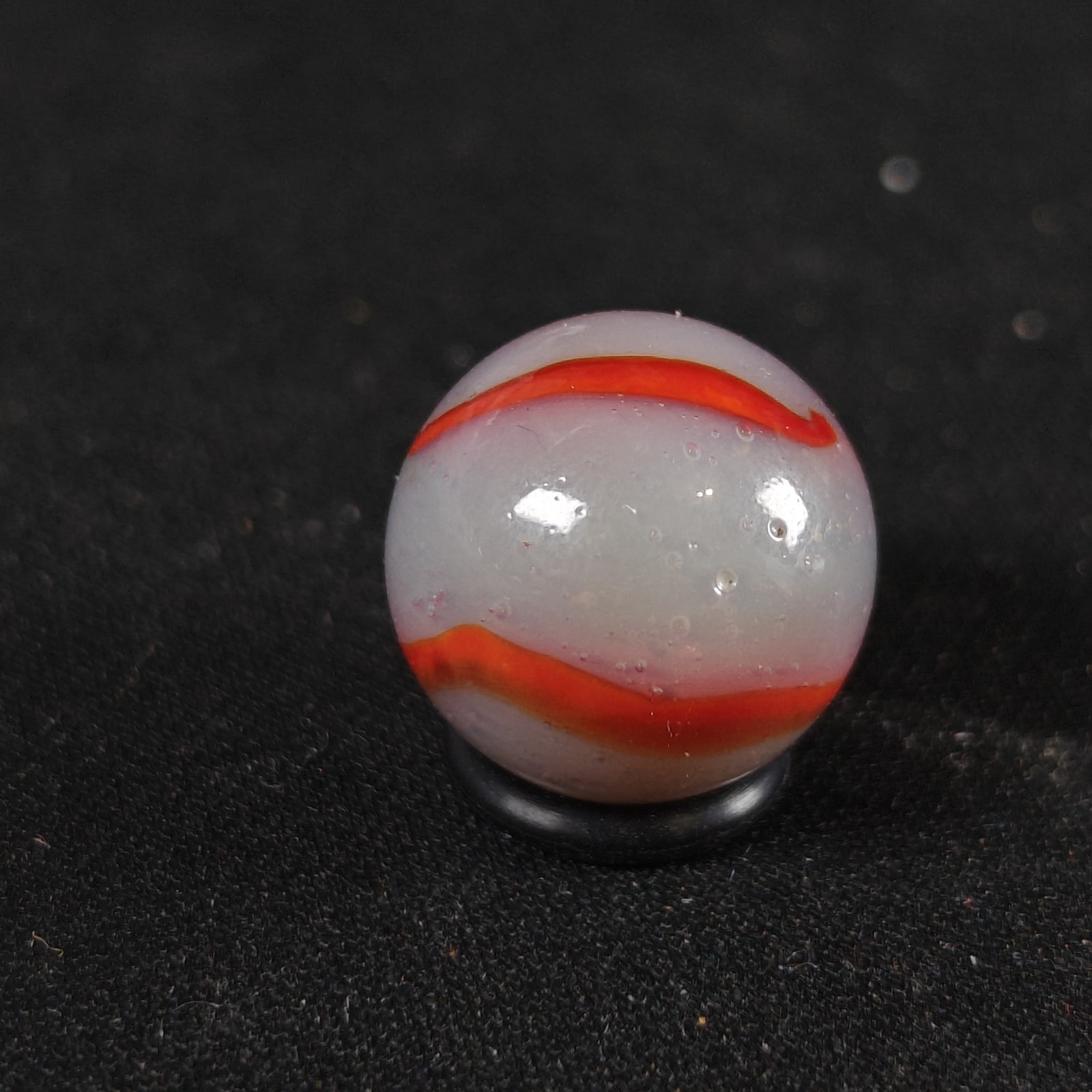 Vintage Marble – Kokomo Steel Grey & Red / Orange .63″