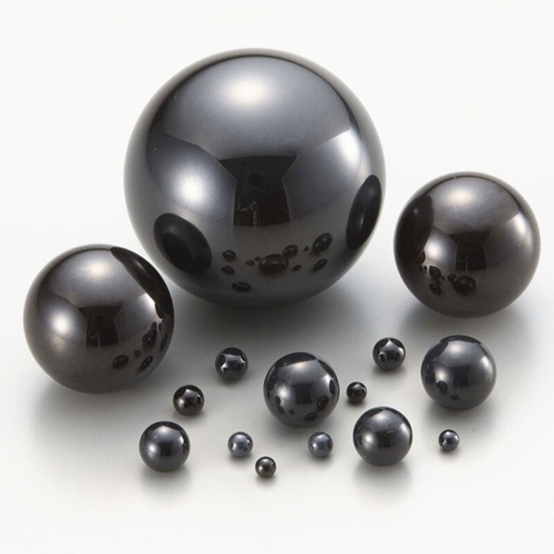 1-100mm Black Crystal Sphere Beads Glass Solid Balls Marbles Decoration Ornament
