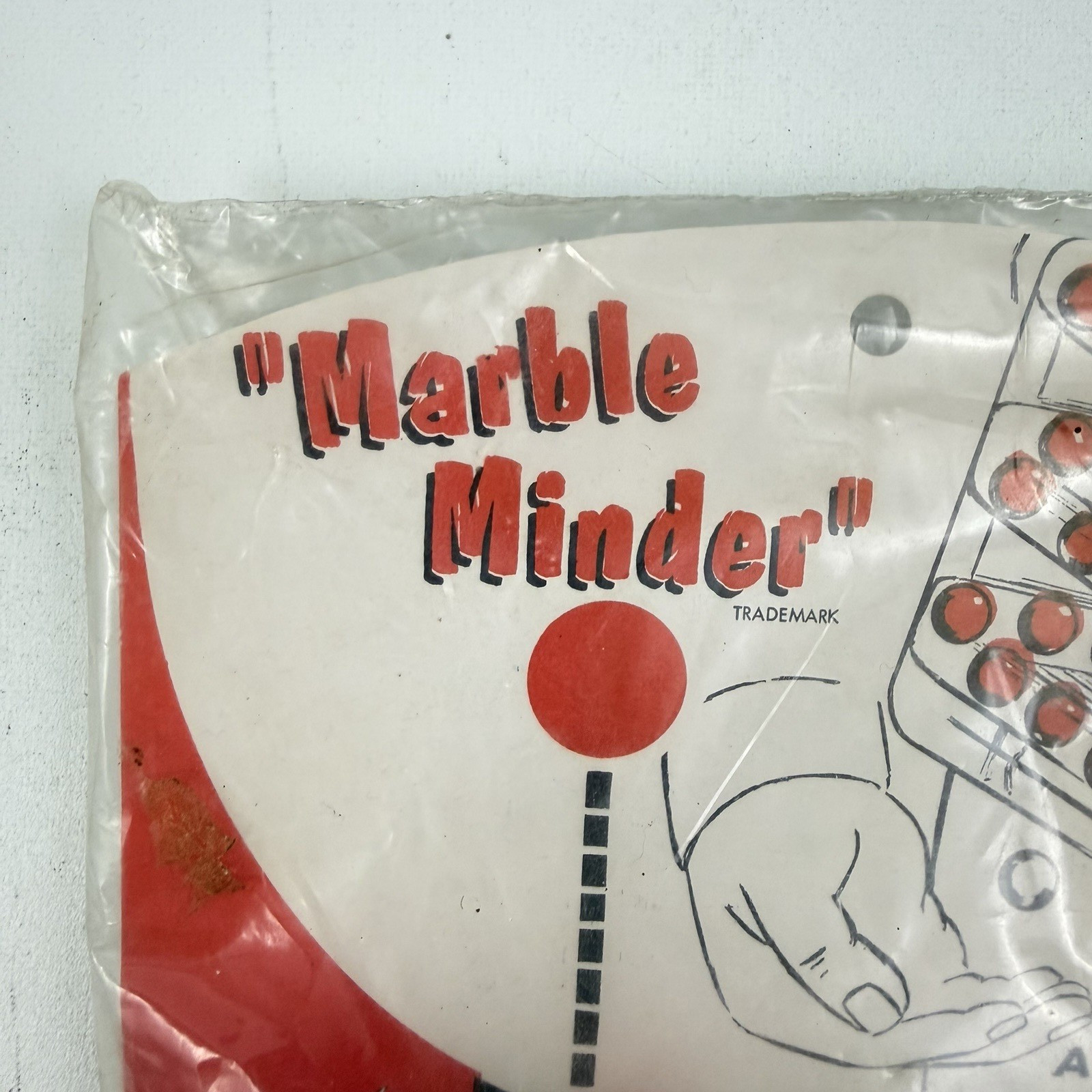 Vintage Alliance Industries Marble Minder Toy w/ Original Marbles New Sealed NOS