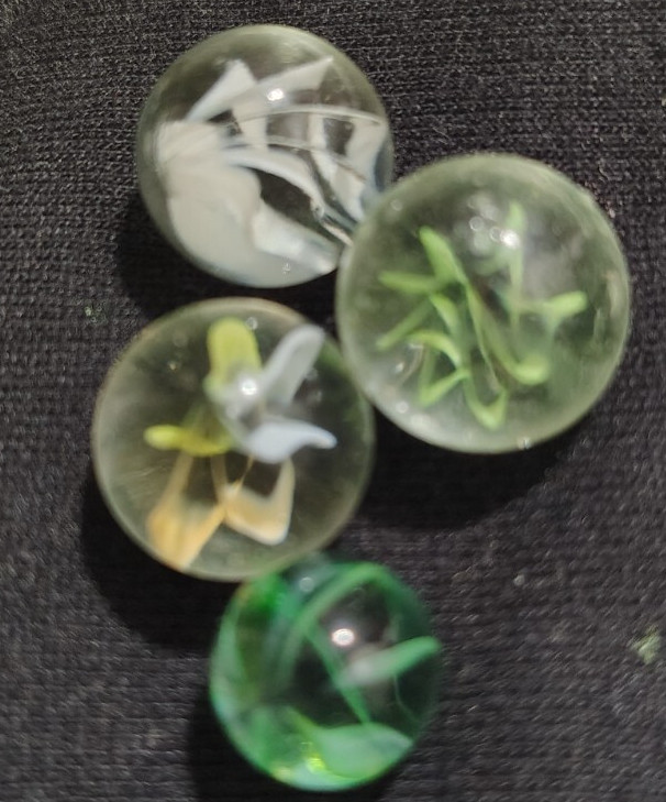 4 7 & 8 vein mint to wet mint vitro agate cats eyes