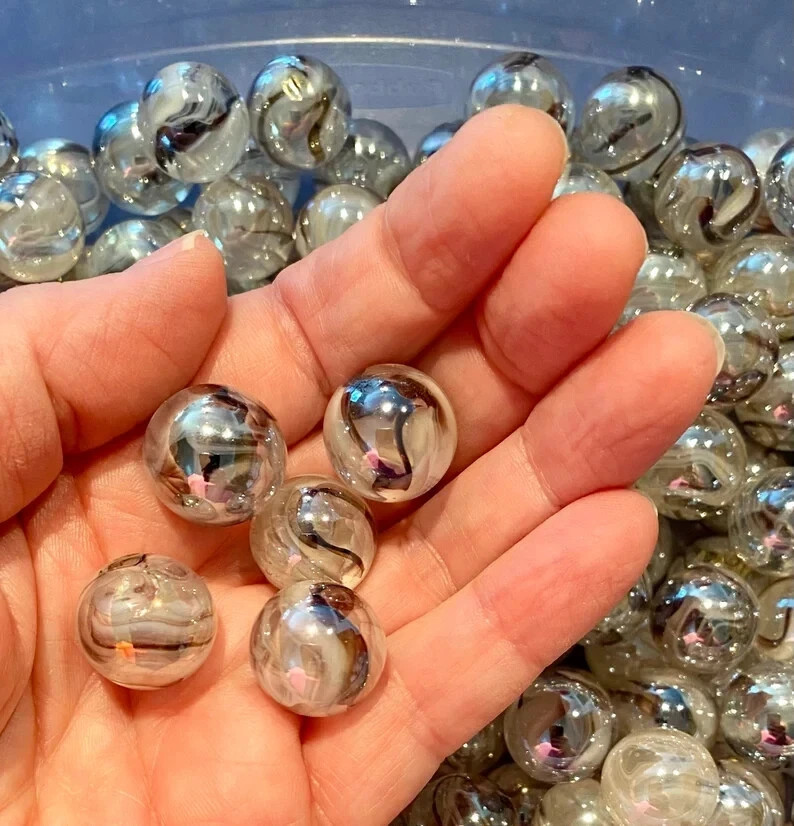 2 POUNDS 9/16 INCH 14MM POLAR BEAR MEGA / VACOR MARBLES