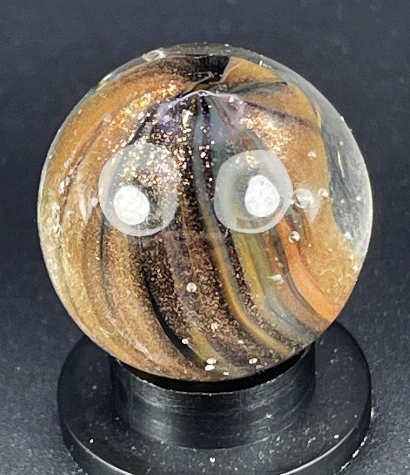 Antique Handmade German Extreme Heavy Lutz Mist Marble – .628″