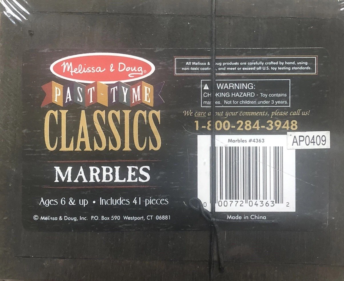 2006 Melissa And Doug Past -Tyme Classic Marbles New Sealed