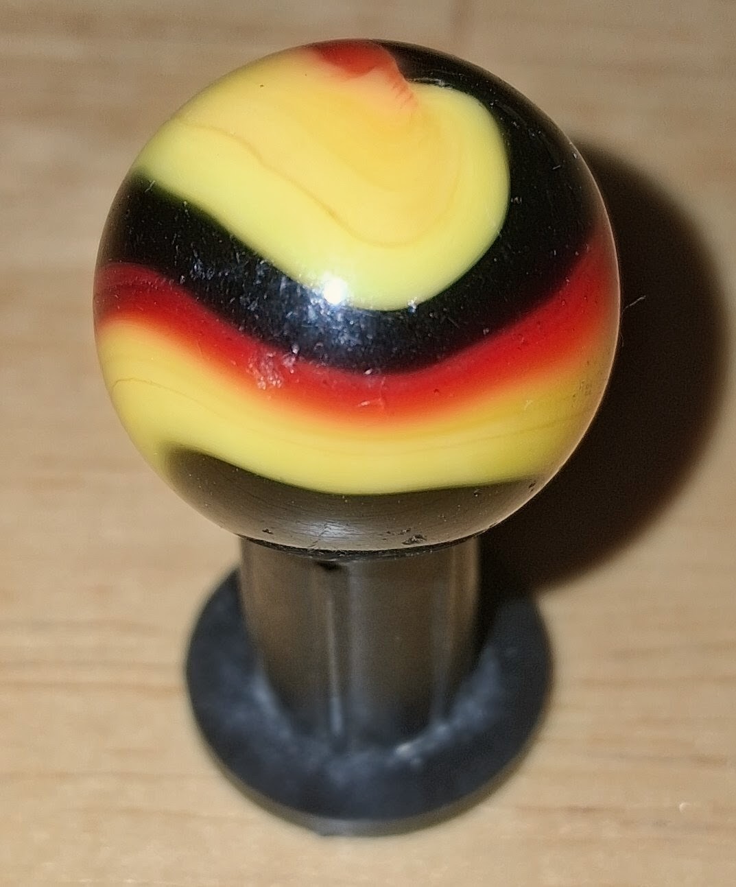 Vintage Akro Agate “Indian Blanket” Corkscrew Marble 23/32″
