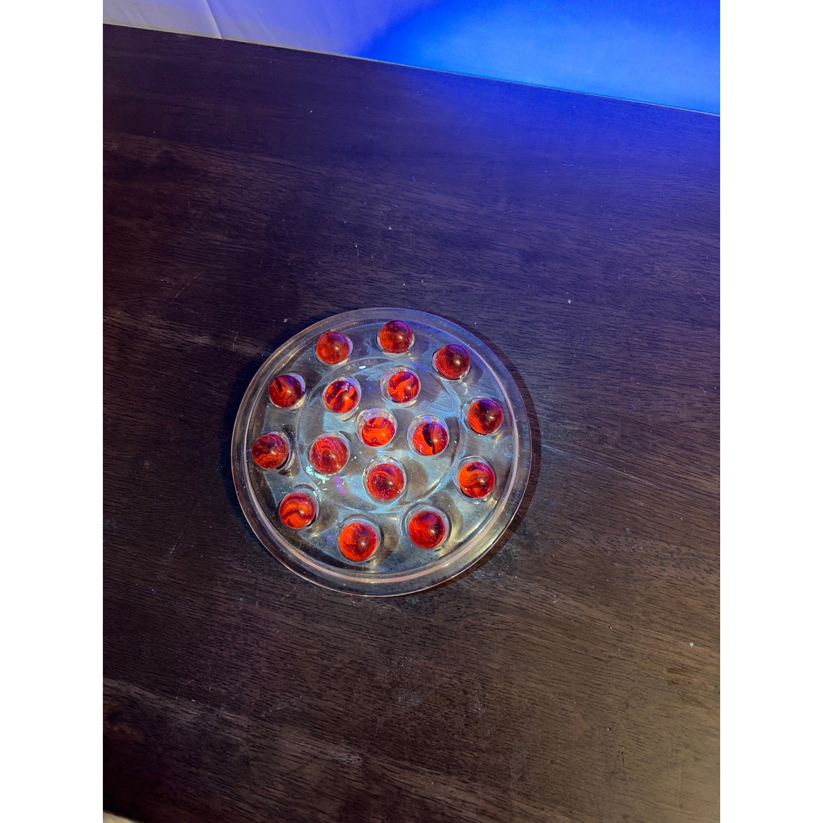 Unbranded Marble Red Excellent Vintage Slag Glass 16pc UV Glow