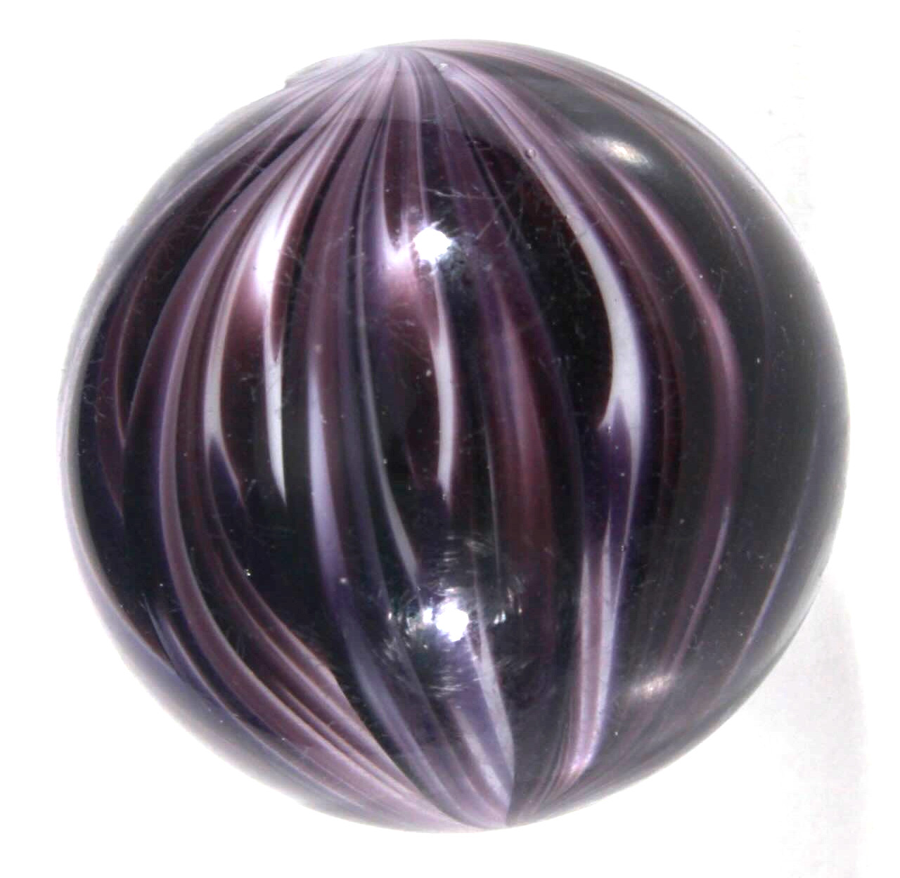 LARGE 1.5/8″ BEAUTIFUL AMAZING HANDMADE CONTEMPORARY MARBLE SPHERE W/STAND MINT!