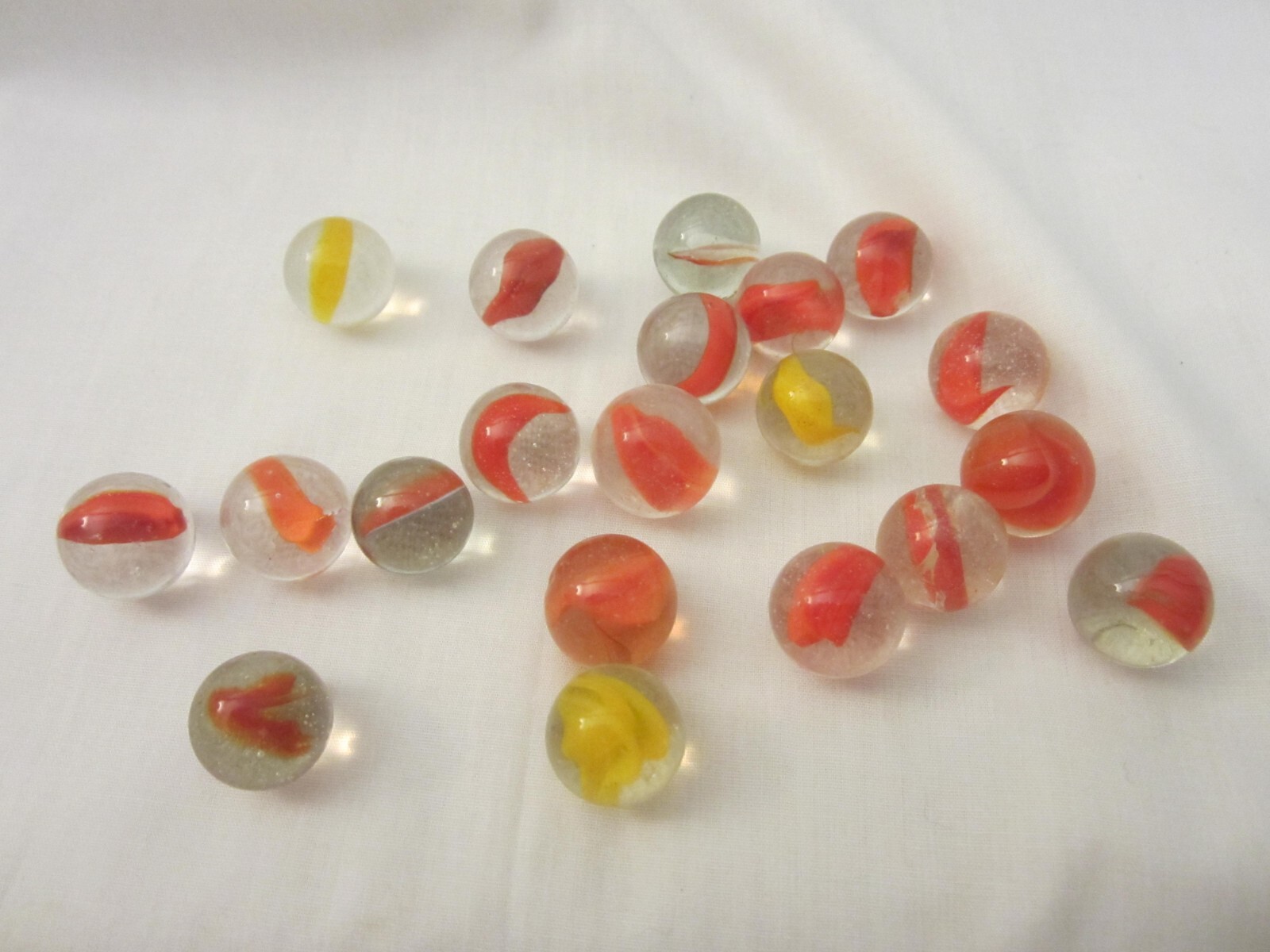 VTG Peltier Tiny Orange Yellow Marble Lot of 20