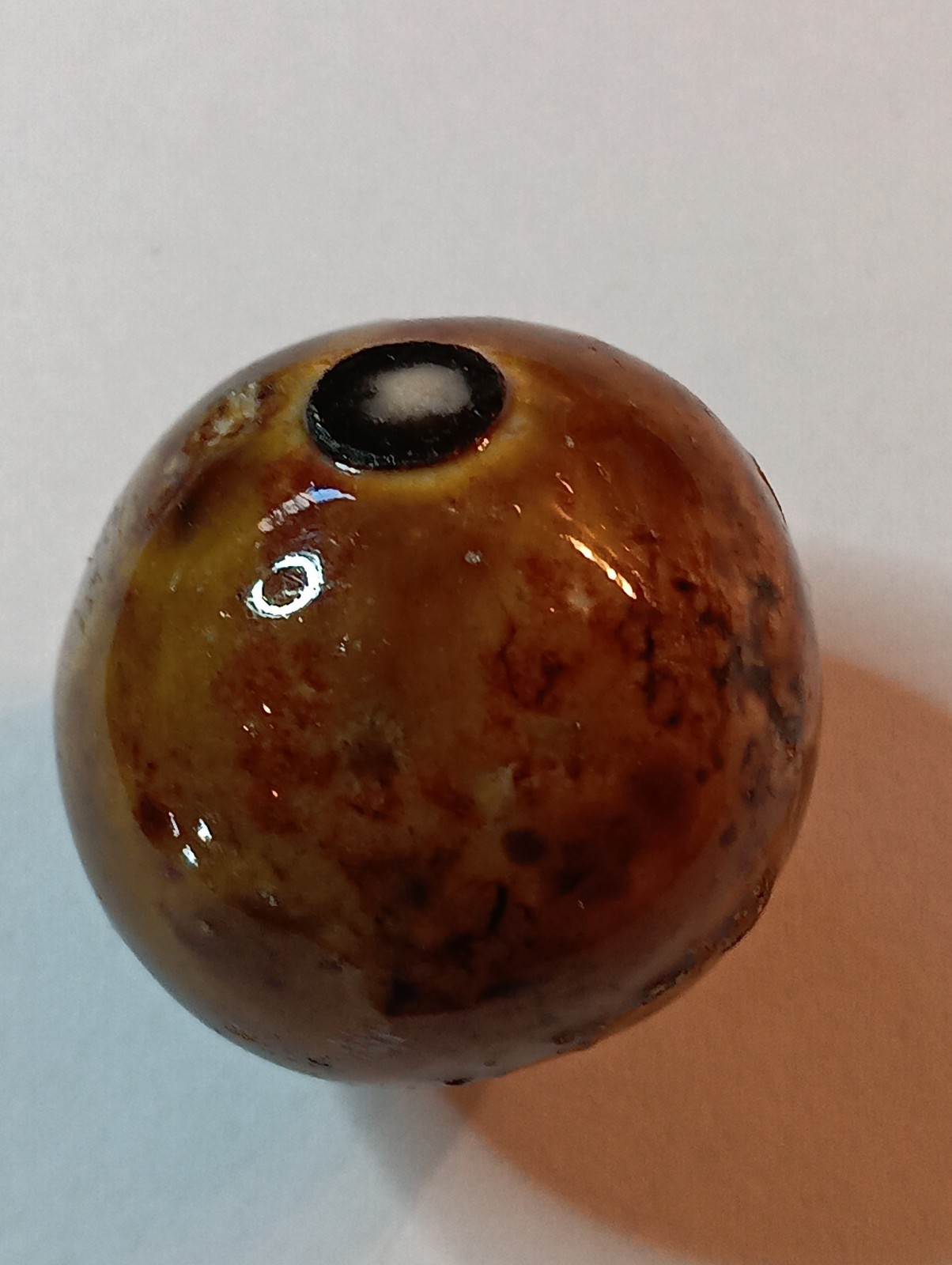 Clay Marble Vintage Bennington. 1.15 Inch. Really Nice Shape, Good Looking