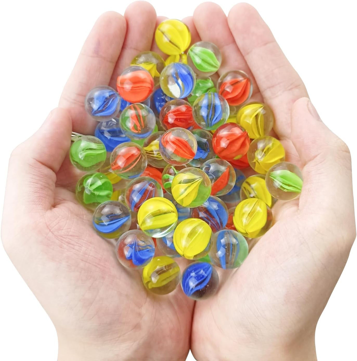 200PCS Glass Marbles – Marble Collection Cat Eye Mix 4 Colors 16Mm for Marble Ga