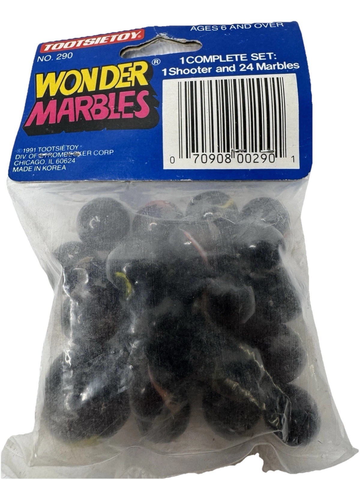 🥸 1991 Tootsietoy Wonder Marbles Sealed Complete Set 1 Shooter 24 MIBS Vintage