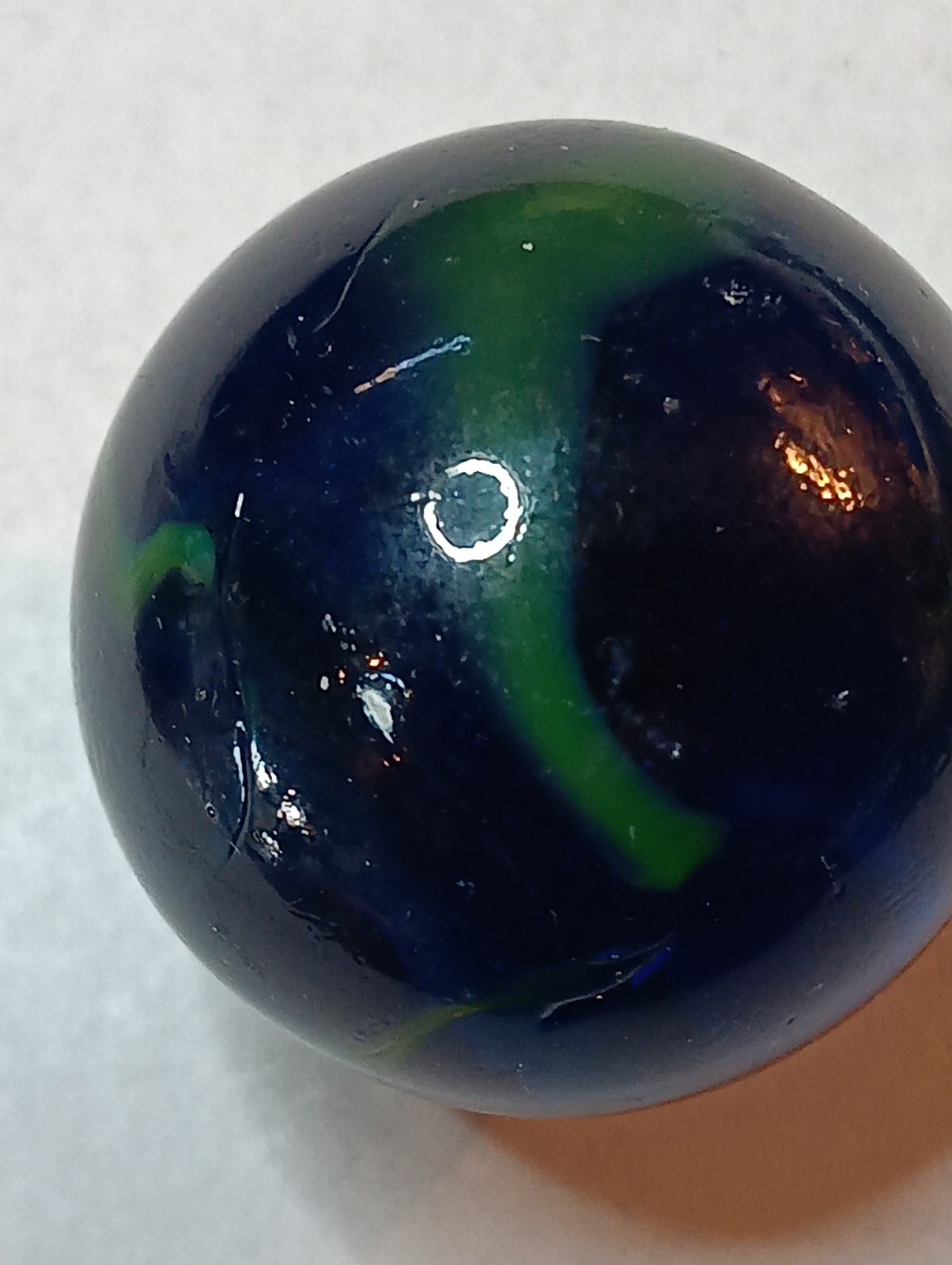 Vacor Sea Turtle Marble 2 New. 34mm. Blue Base Green Swirl.