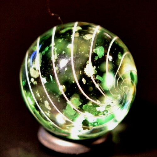HOT HOUSE GLASS MARBLE/.992″-MICA LIME ICE-MICA PC.S THROUGHOUT,LIME,CELERY/FAST