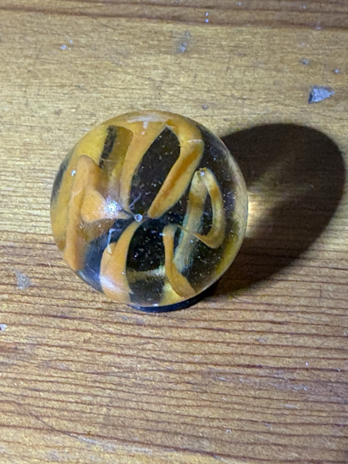 Extremely Rare Vitro Clear Shooter Marbles Lot 3 Ribbon Swirl Glass Collectibles