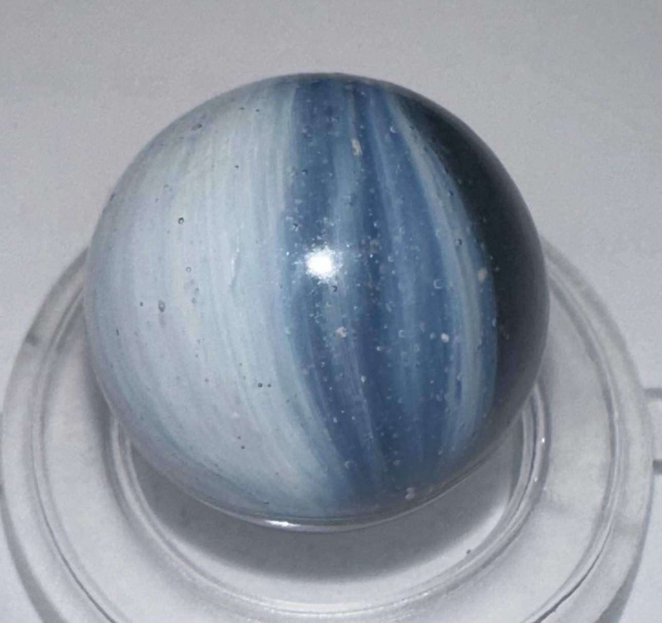 ⭐Vintage Horsehair Zebra Master Sunbursts Toy Marble 14.4 Mm