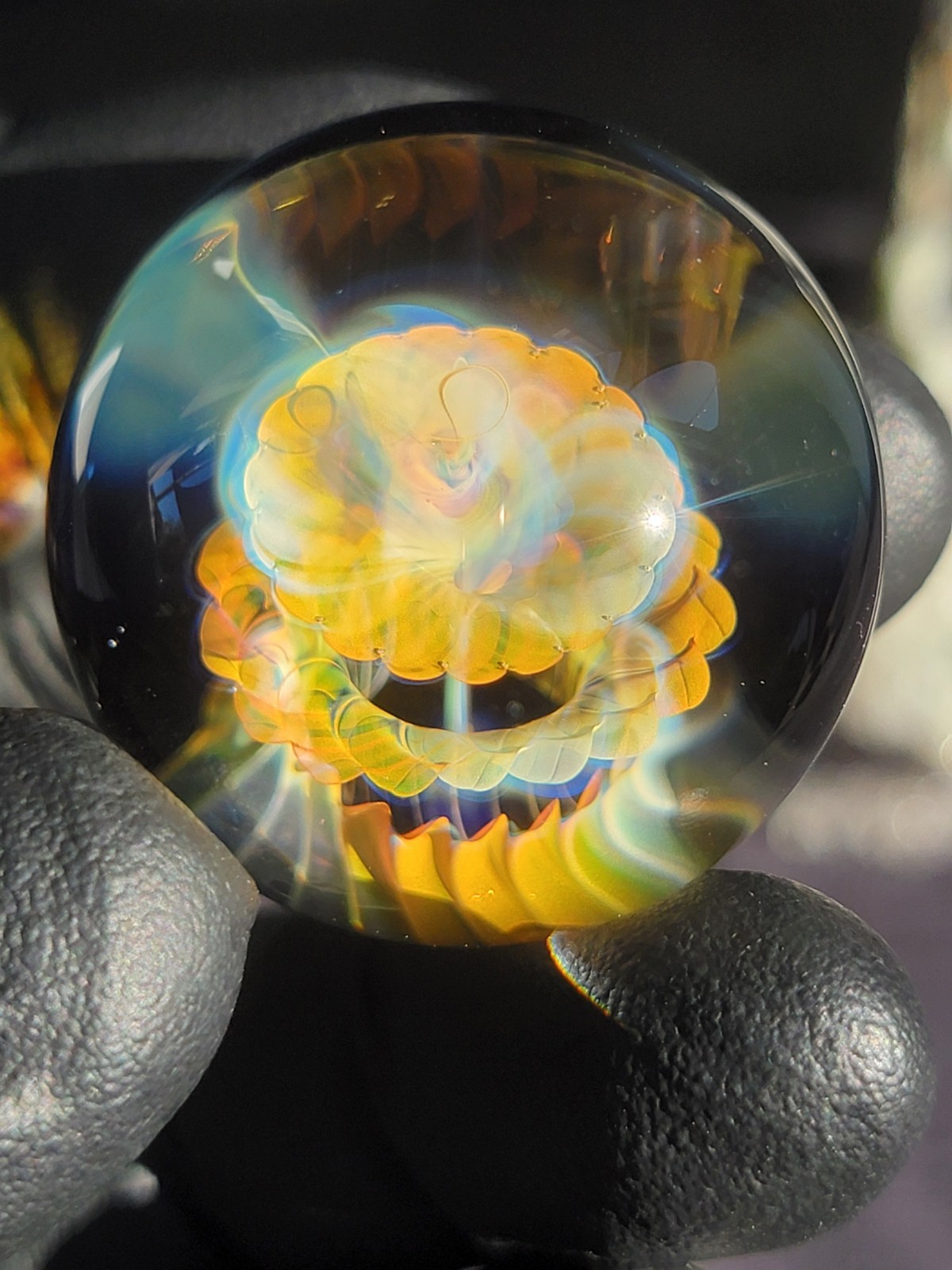 1.37″ Handmade Marble by ~Ethan lesch~ Borosilicate, boro, artglass, art, glass