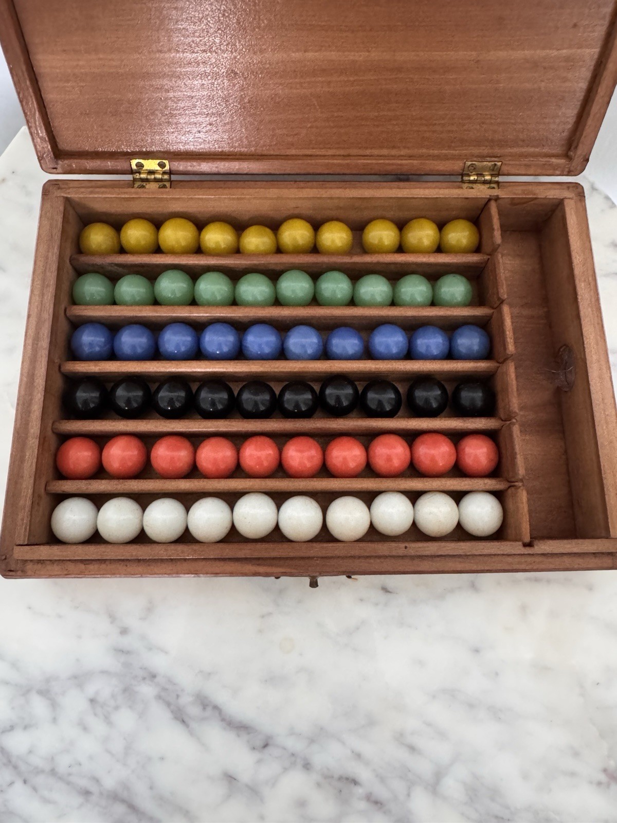 Antique Marble Set In Original Box