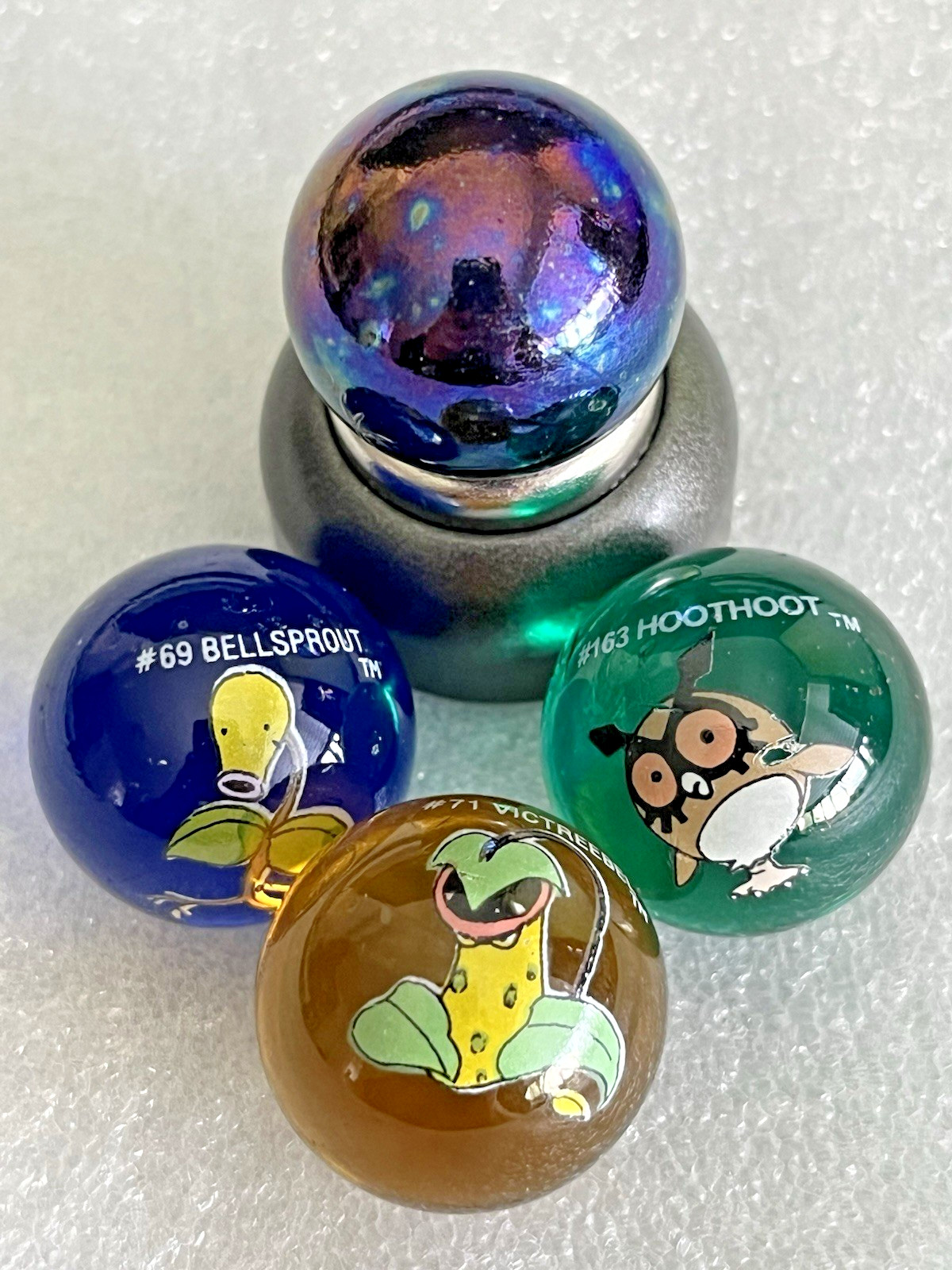 Vintage Pokémon Marbles Bellsprout Victreebel Hoothoot Evolution Set Rare