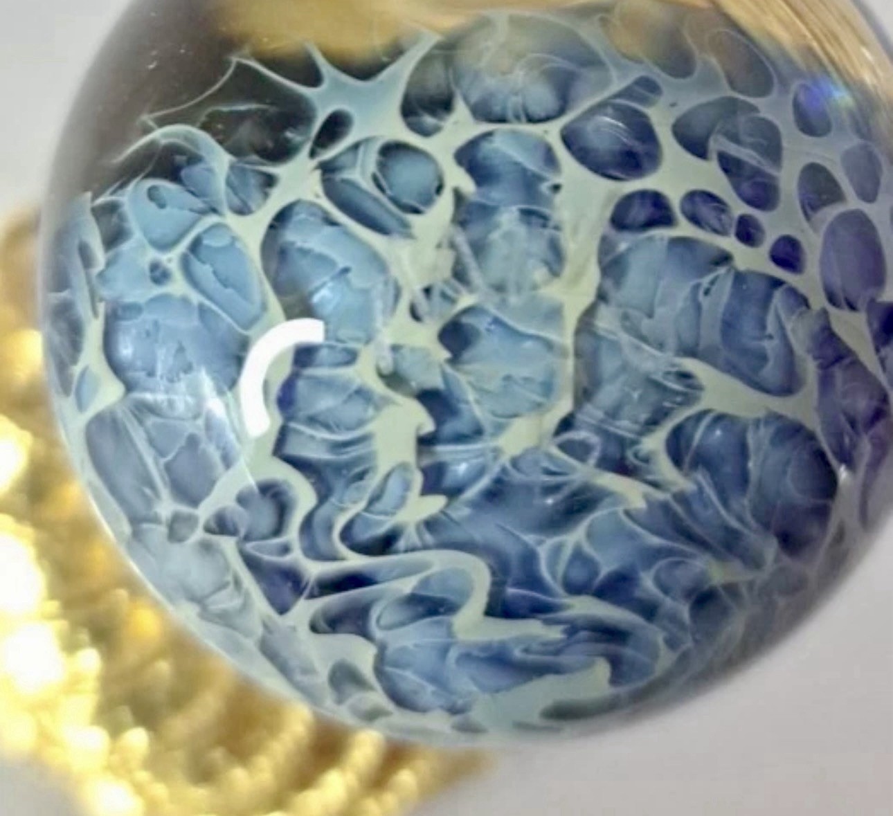 Mazet Studio’s Art Glass Dichroic Vortex Marble 1.6″