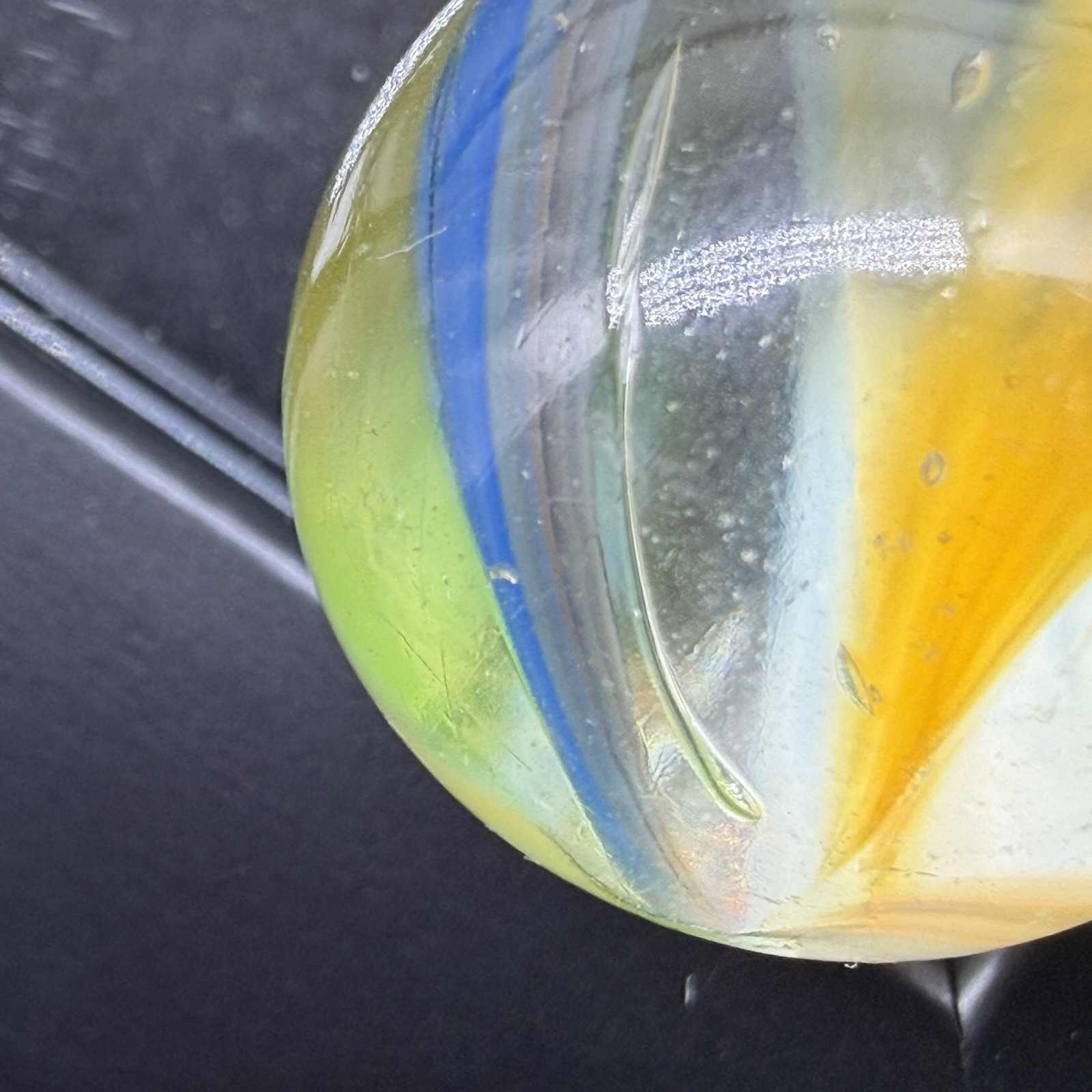 AMAZING Clear Multi Color Caged Cat Eye Shooter .80” NM+ Possibly Vitro