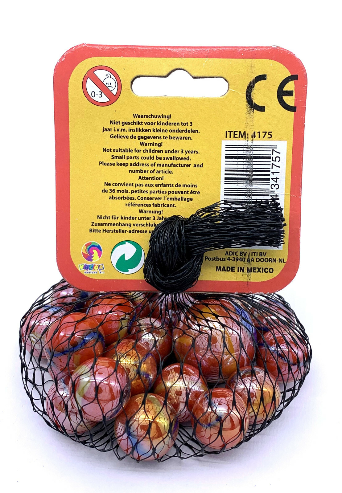 Net Bag 21 Charlie Glass Marbles from Netherlands Vacor Don Juan (Intrepid Girl)