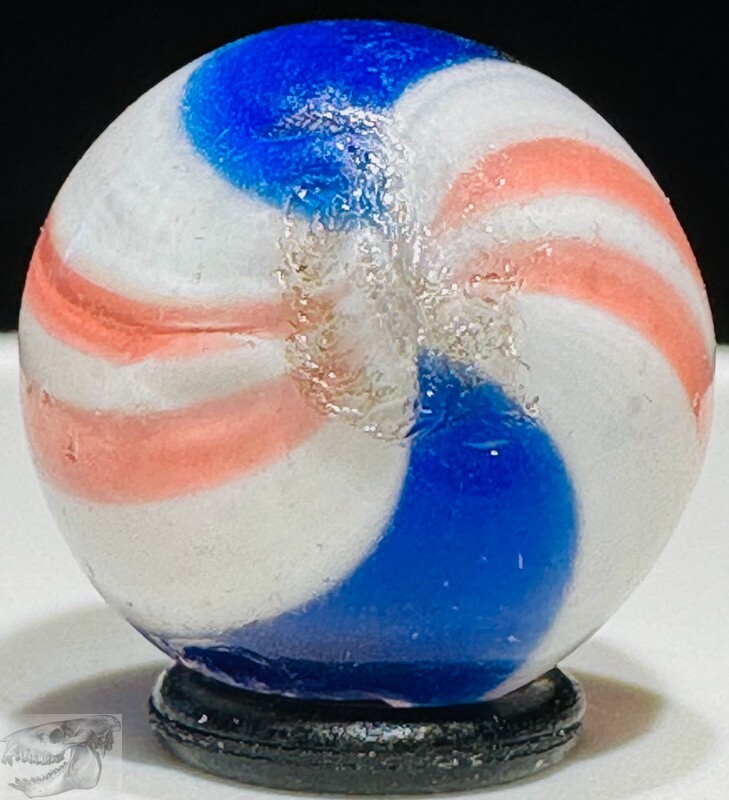 Handmade Peppermint Swirl Marble, 9/16 in, Near Mint, Chip, Germany, S817