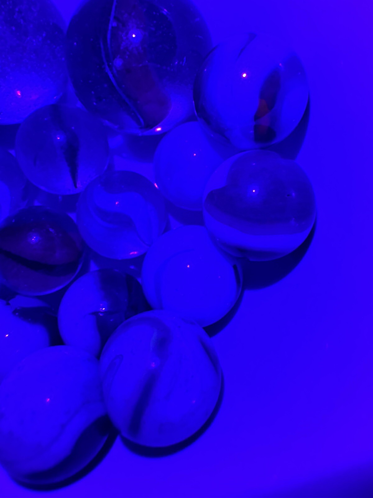 Vintage Marble Lot Of MARBLES UV Reactive Cadmium Uranium Lot #61