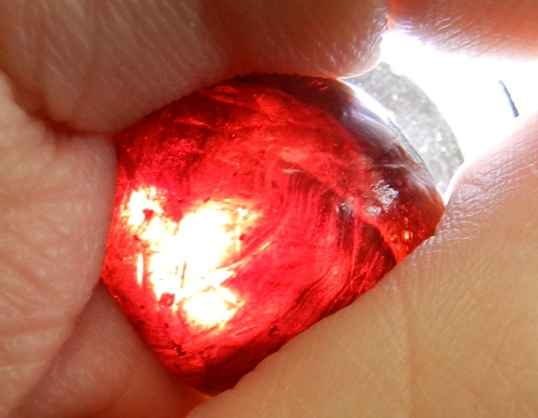 #20851m Unique Vintage Akro Agate Experimental Red Glass Oxblood Blob Marble