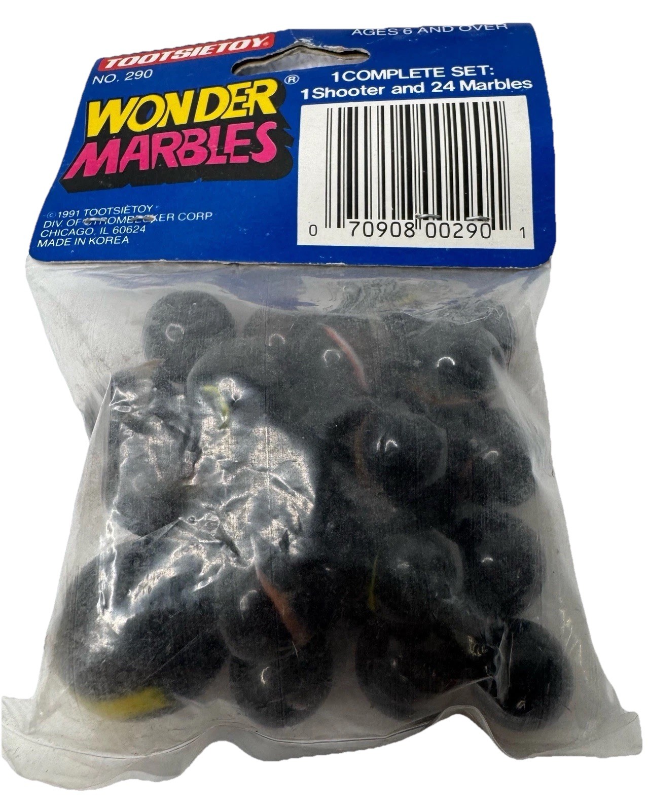 🥸 1991 Tootsietoy Wonder Marbles Sealed Complete Set 1 Shooter 24 MIBS Vintage