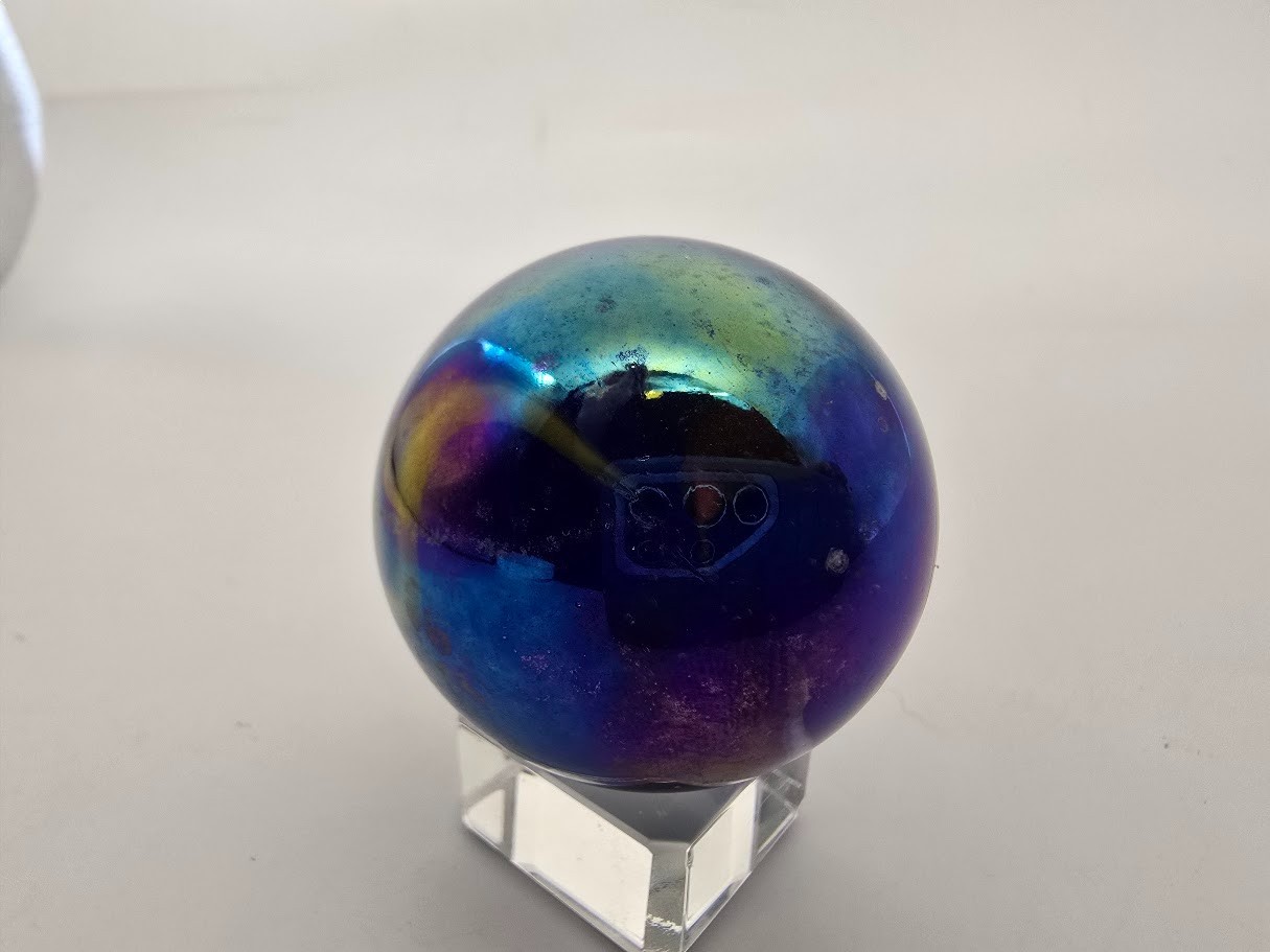 New For 2025! Snorkel 50mm ~2 in Marble Iridized w White, Yellow Swirls