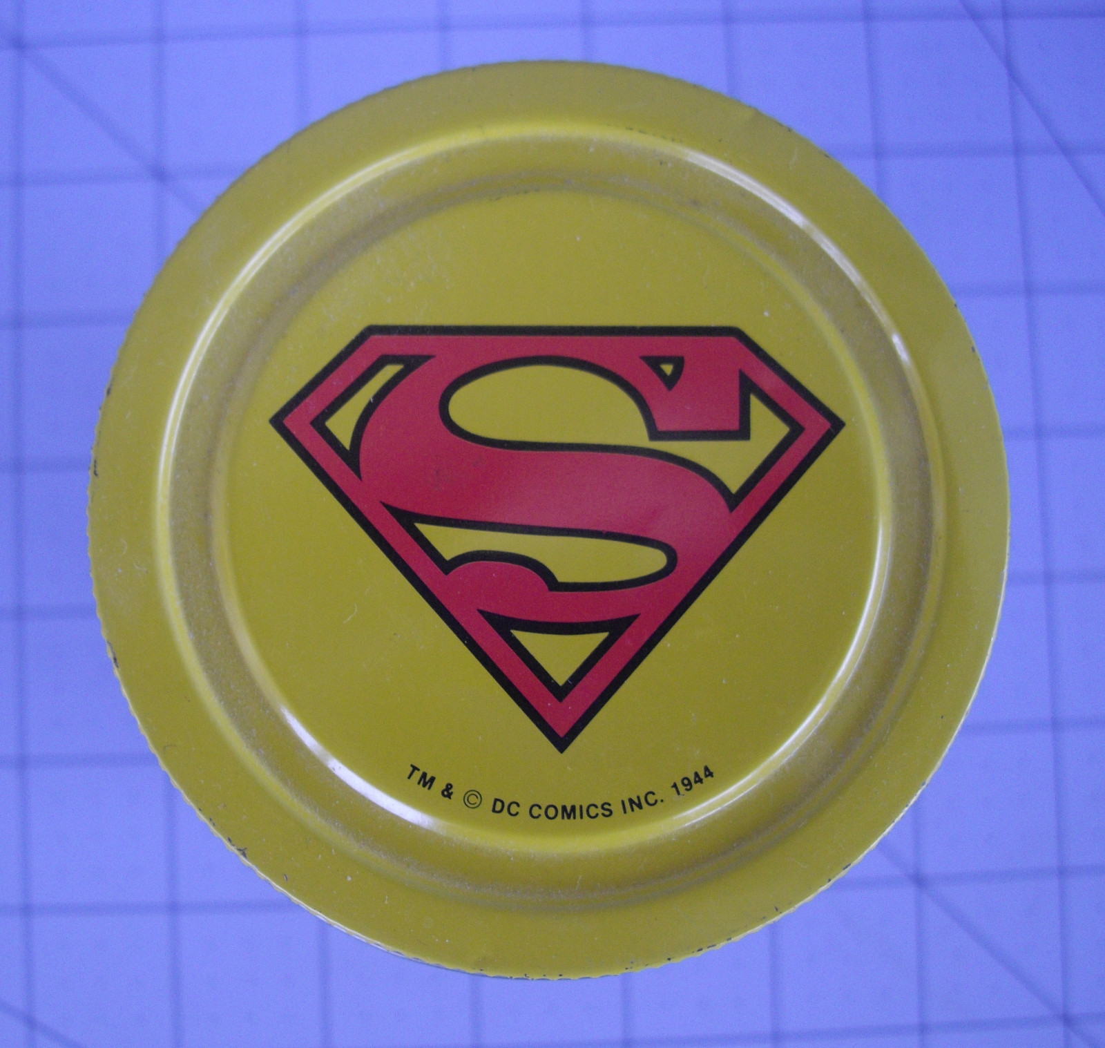Superman Peanut Butter Jar 150 Marbles Red & Blue & Yellow Free Shipping in USA