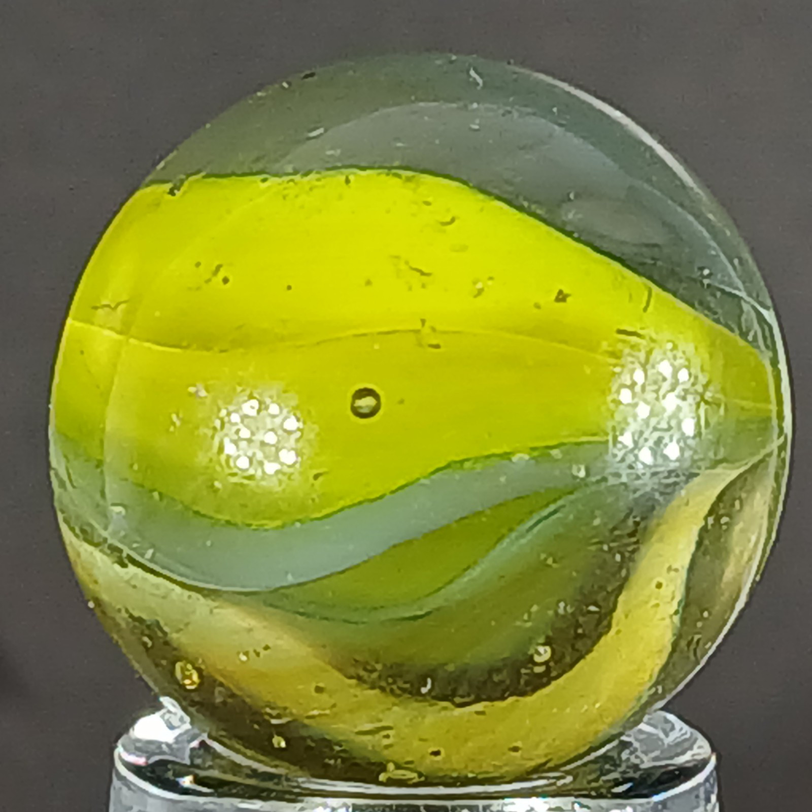 Vintage Tri-Color Hybrid Cat’s Eye Marble .59 Inches Near-Mint Condition