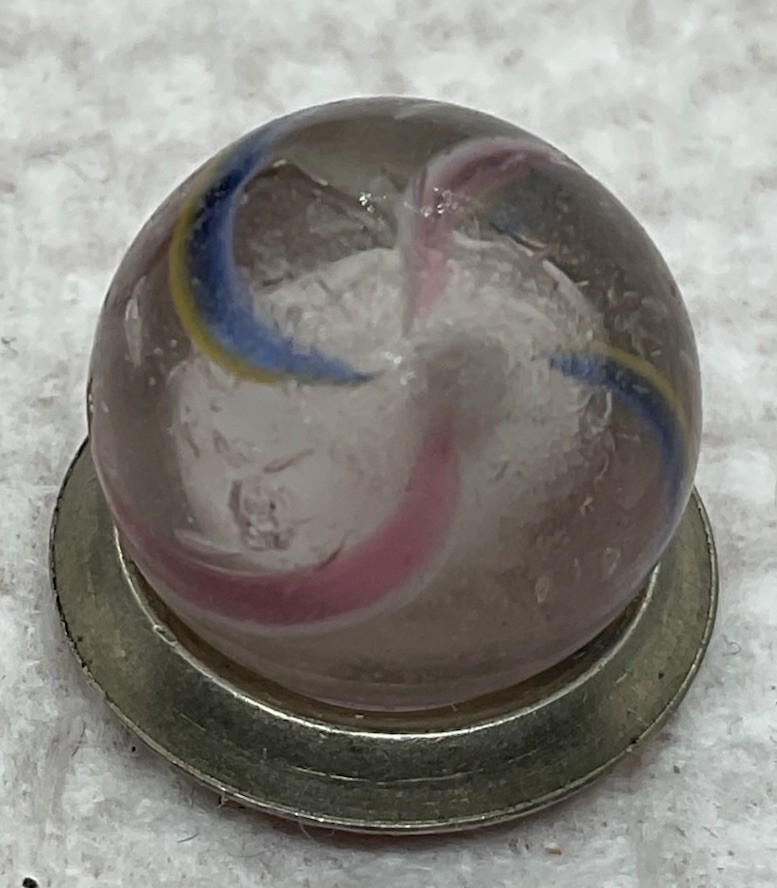 A German Handmade Pee Wee Solid Core Marble. Measures .48” Near Mint + Condition