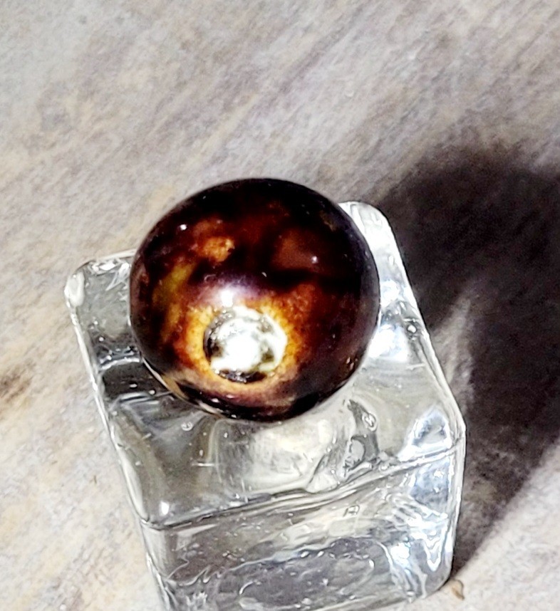 Early German Marble, Brown, Light And Dark, Bennington