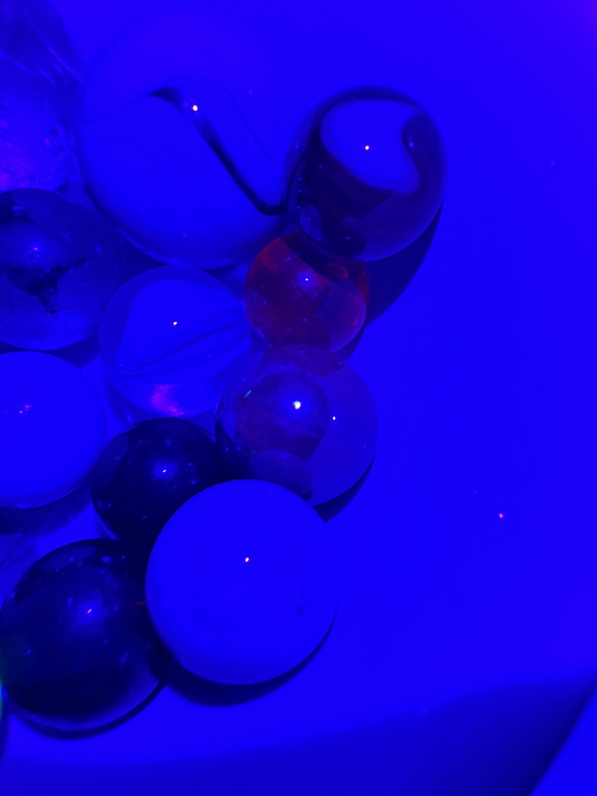 Vintage Marble Lot Of MARBLES UV Reactive Cadmium Uranium Lot #34
