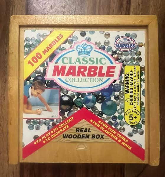 Imperial Classic 100 Marble Collection Real Wooden Box 1998