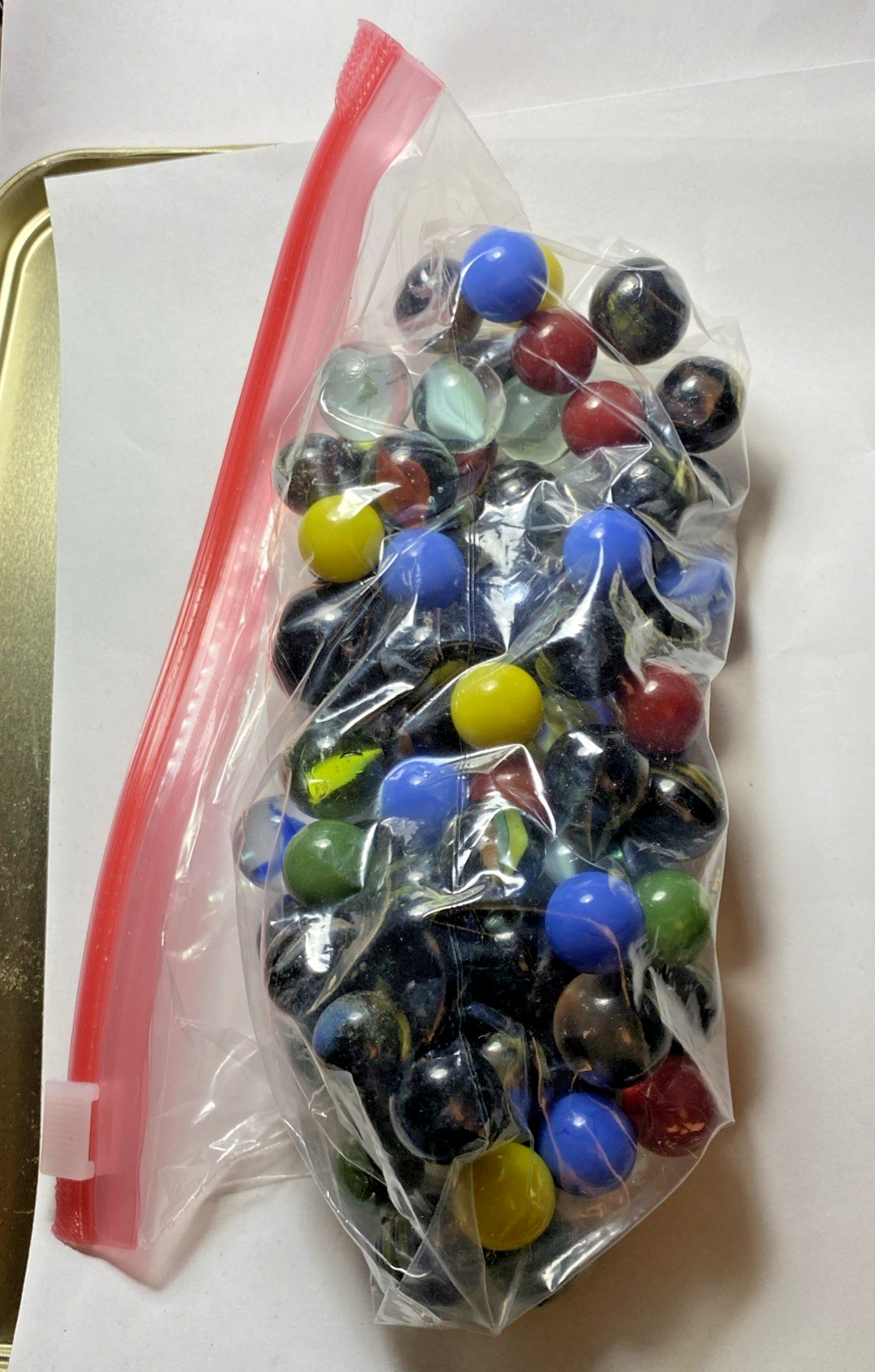 79 Assorted Vintage Random Glass Marbles Swirl Patterns 1 radioactive! WYSIWYG