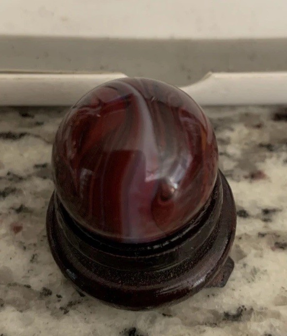 MINT M.F. Christensen BRICK Marble – Solid Oxblood Rare HTF 19mm