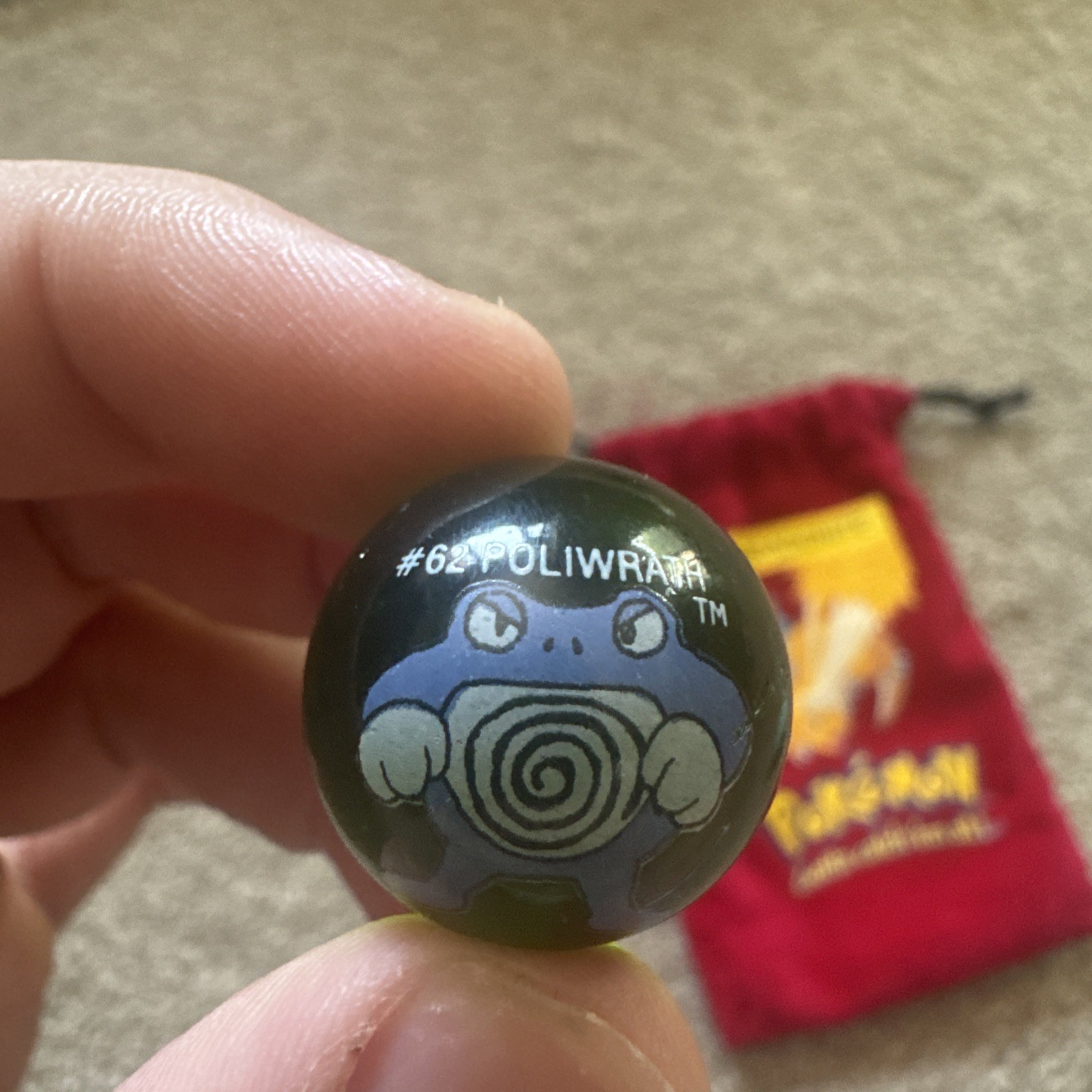 Pokémon Marble – #62- Poliwrath- 2000s Green Rare