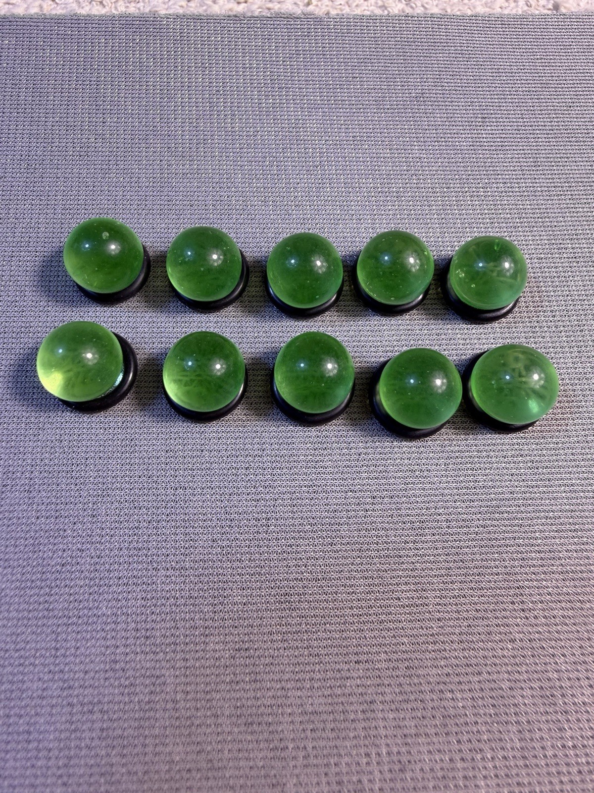 Uranium Glass Marbles Lot Of 10 Green Uranium Glass Micro Peewee’s 0.39”