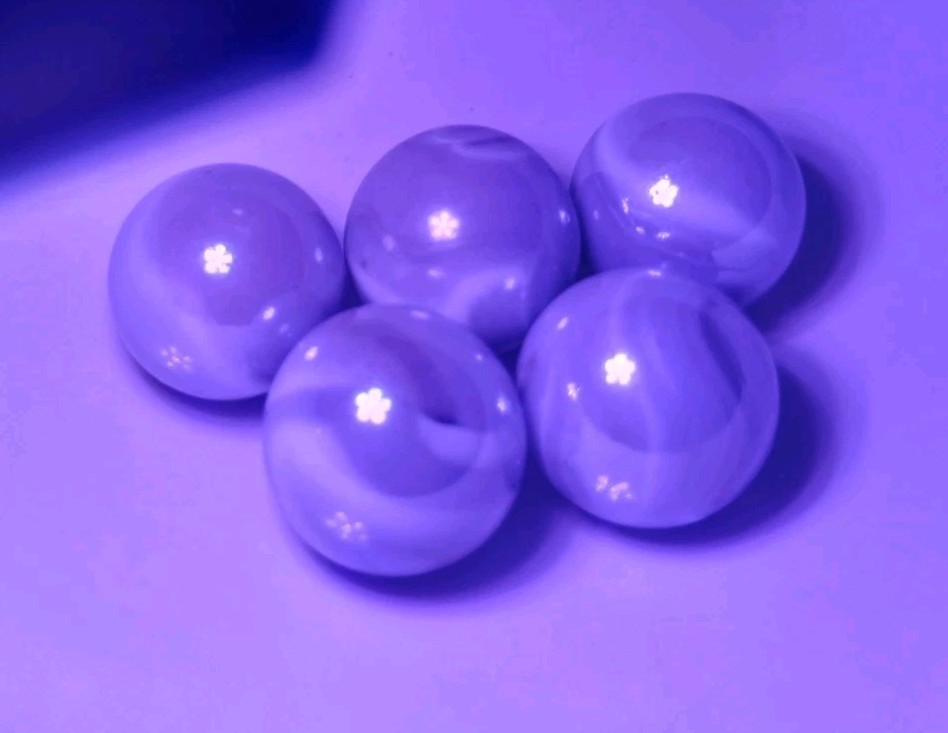 5 Marble King, 1940s–1970 Marbles Pearlescent Gray/Purple Swirling