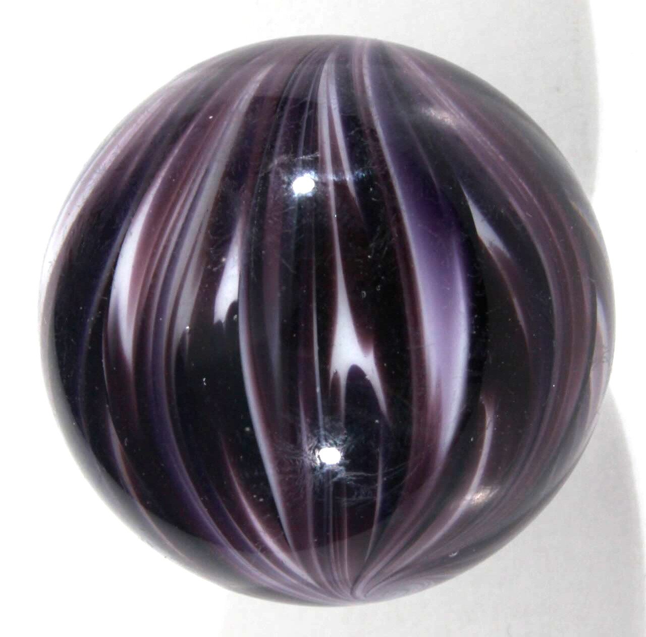 LARGE 1.5/8″ BEAUTIFUL AMAZING HANDMADE CONTEMPORARY MARBLE SPHERE W/STAND MINT!