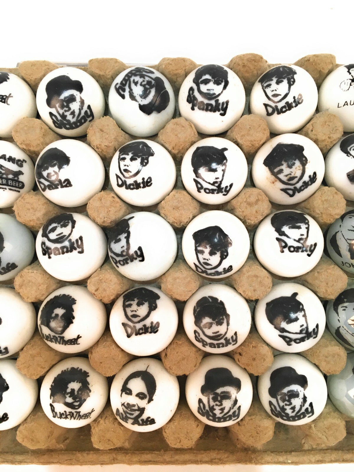Color Marble character Peltier Style Vintage lot of 228 Beatles Farmall Batman